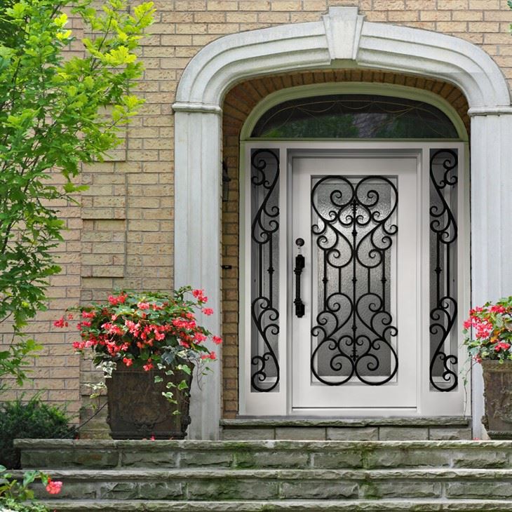 Wrought Iron Art Steel Glass Door Wrought Iron Art Steel Glass Door